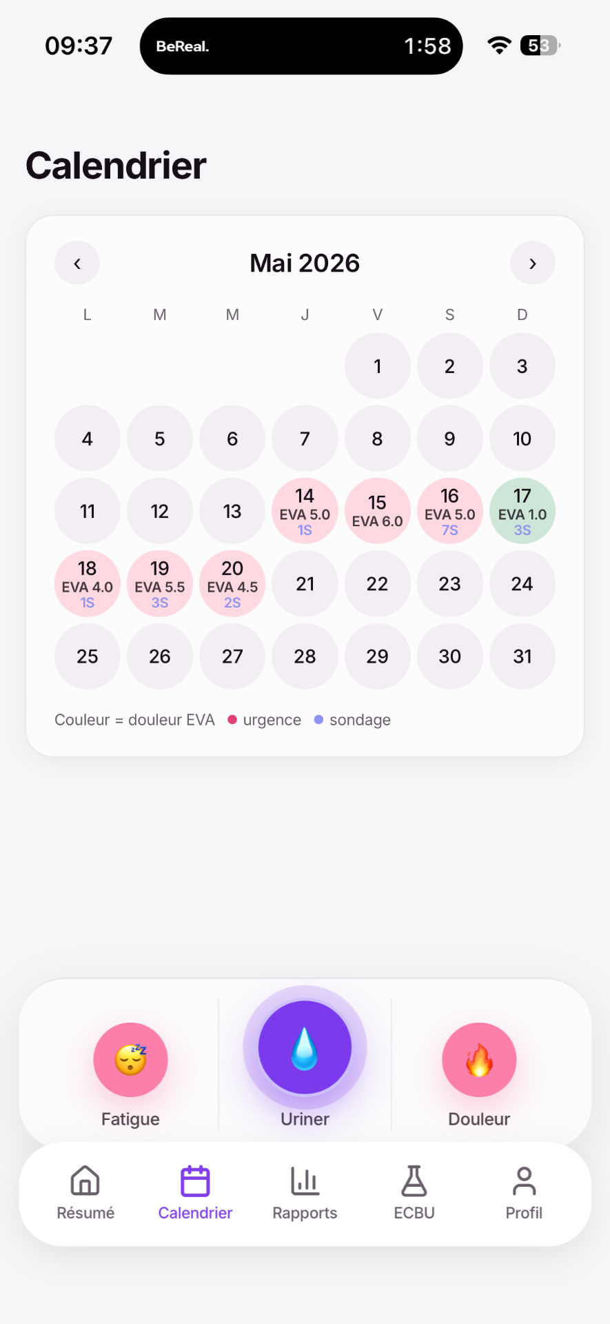 Calendrier vésical
